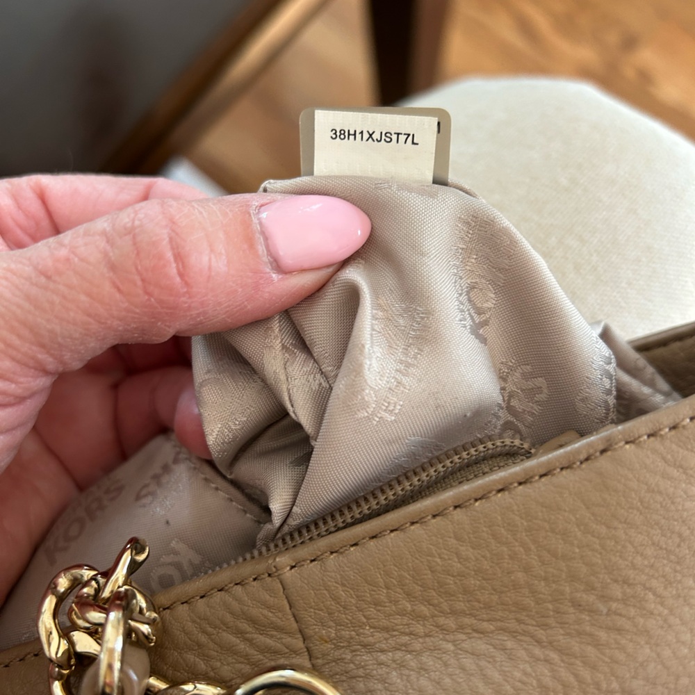 Michael Kors Tan Tote Bag with Chain Straps - Picture 7 of 7